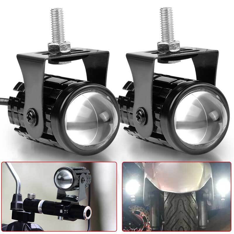 2x Mini LED Motorcycle Headlight Spot Light Hi-Lo Fog Driving White ATV SUV UTE