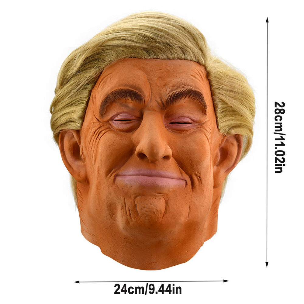 Realistic Donald Trump Mask Costume Cosplay Party Celebrity Latex Mask Hallo NEW