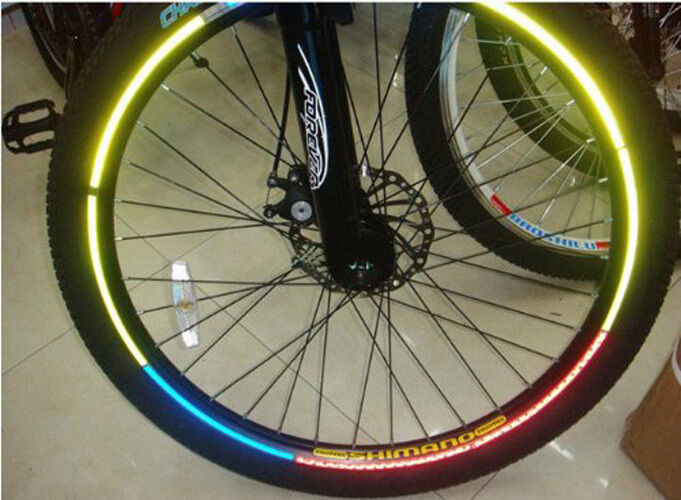 Reflective Strap Bicycle Wheel Tyre HiVi Stickers Cycling Motor Saftey Reflector