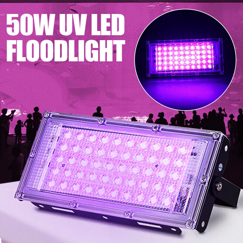 50W UV Black Lights Spotlights High Power LED Floodlight Waterproof Party Light