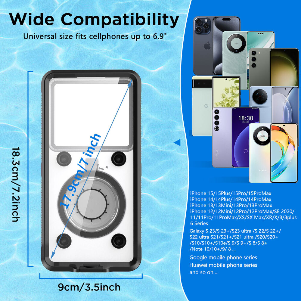 For Samsung Galaxy S24/S23/S22/S21 Ultra Z Flip Waterproof Self Check Case Cover