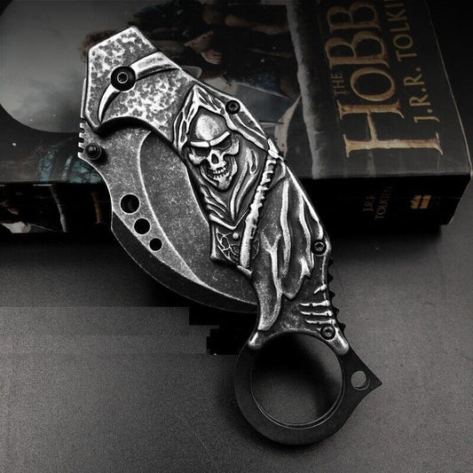 Karambit Folding Knife Survival Tactical Camping Hunting Claw Pocket Knife