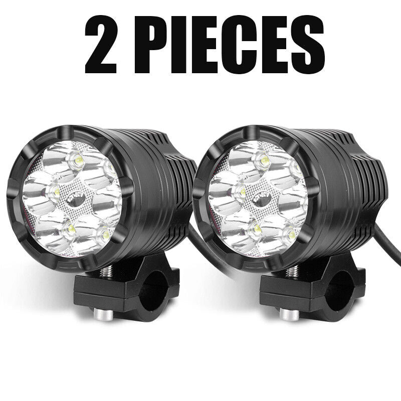 2x Motorcycle LED Driving Spotlight Headlight Spot Fog Driving Lamps 12V 24V