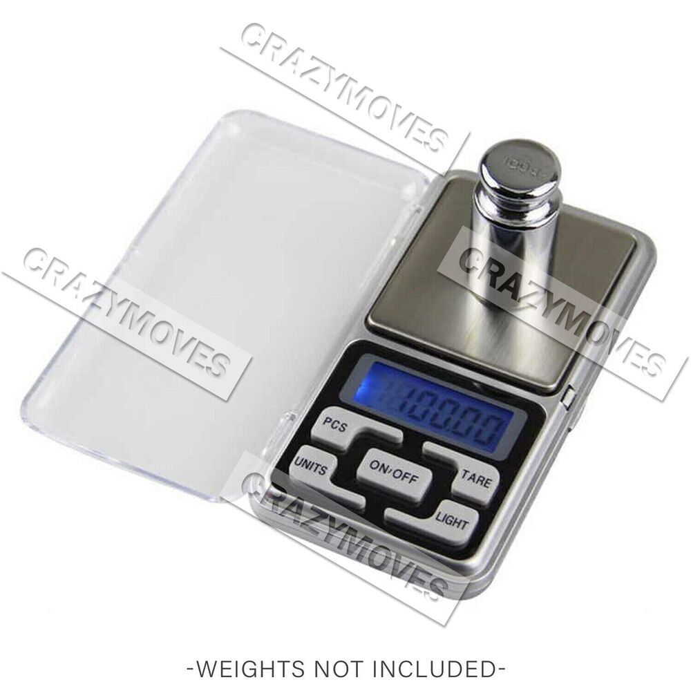 Pocket Digital Mini Scales 0.01g 500g Precision Weight Balance Silver