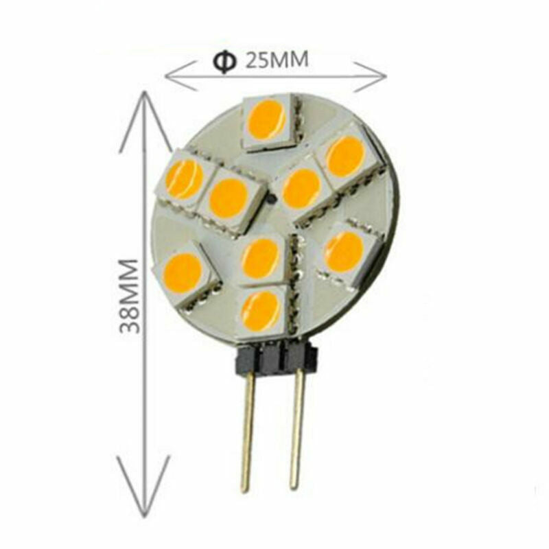 G4 5050 SMD 6/9/12 LED Car Boat Light Round Bulb Side-pins Lamp DC 12V