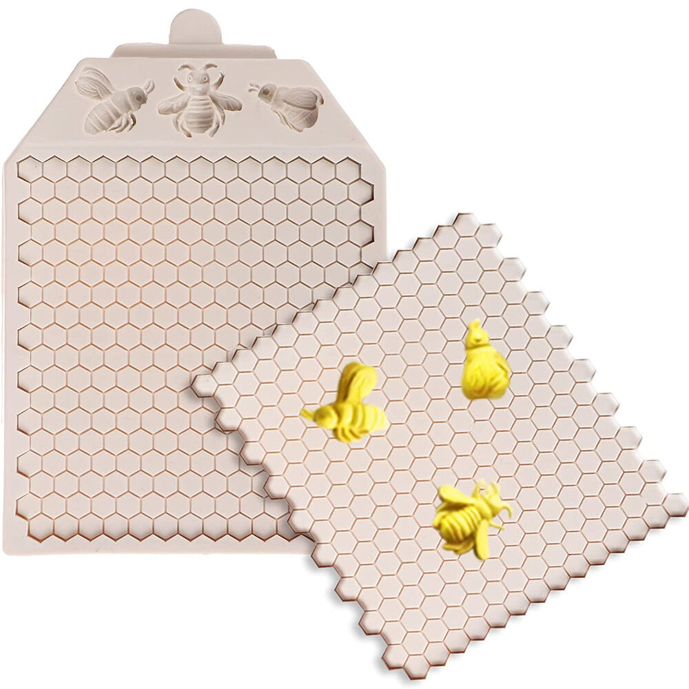 Bee Honeycomb Silicone Cake Fondant Sugarcraft Mold Chocolate Baking Moulds Tool