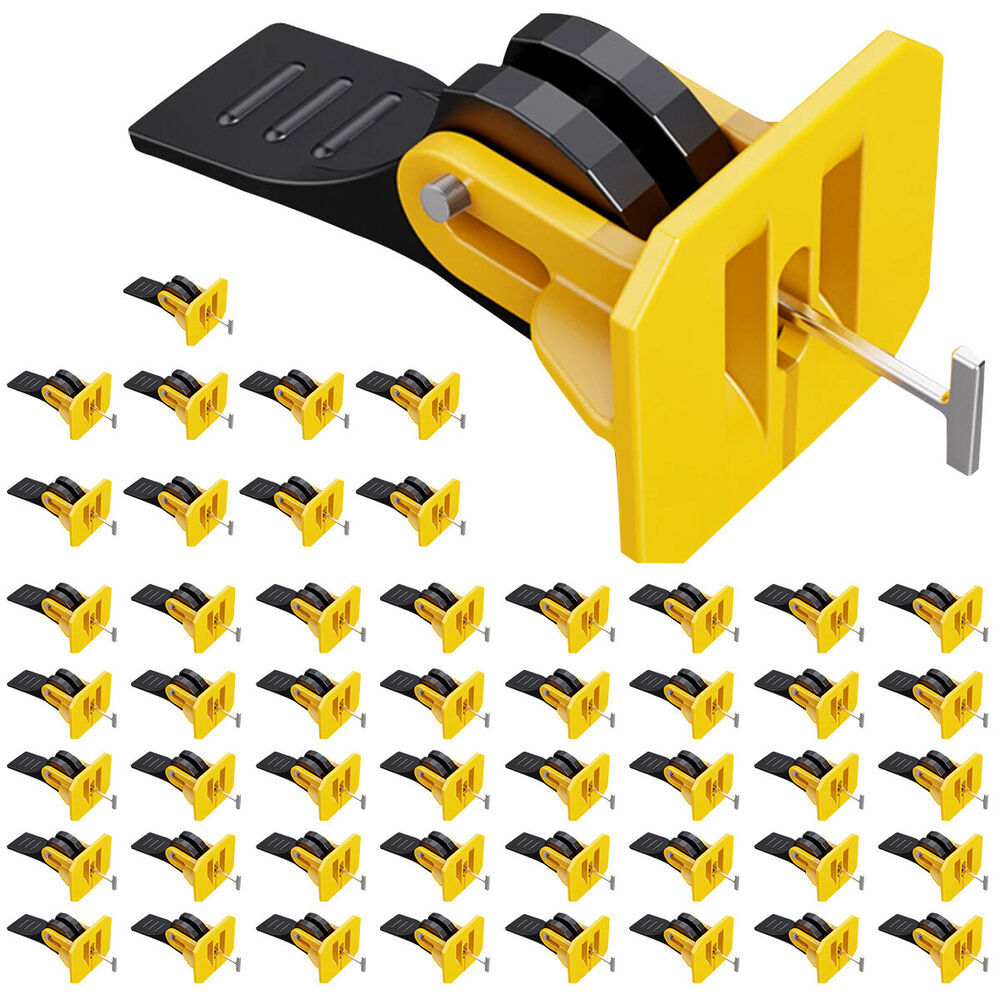 50x Tile Leveling System Clips Levelling Spacer Tiling Tool Floor Wall Wrench