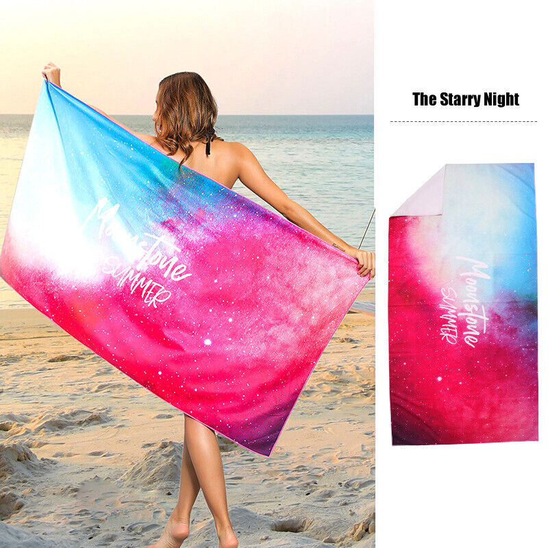 Sand Free XL Beach Towel + Bag Quick Dry Microfibre Compact Light Swimming