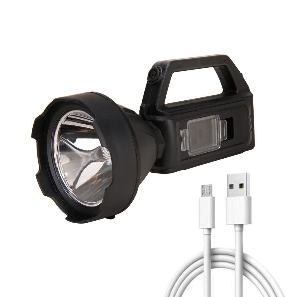 Solar LED Searchlight USB Rechargeable Spotlight Flashlight Torch Strobe Lights