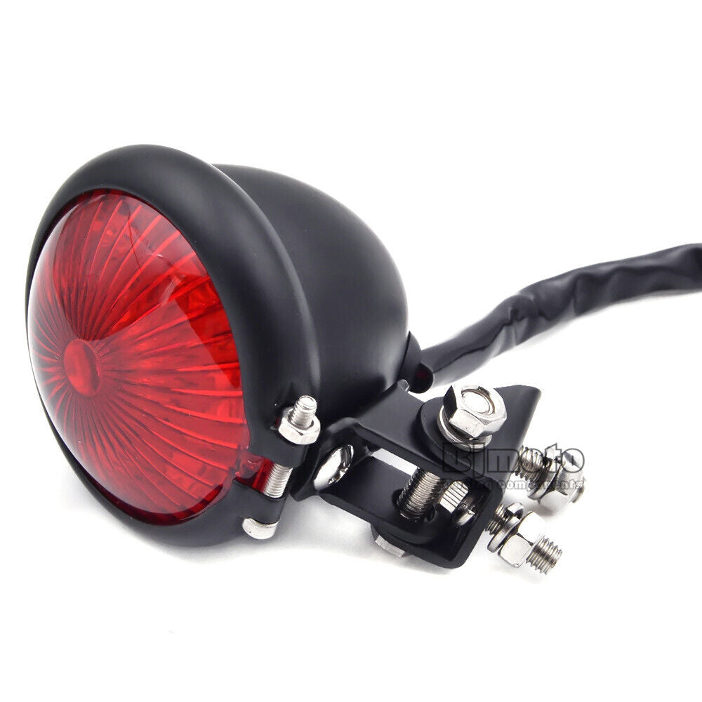 Retro Motorcycle Red LED Rear Tail Light Brake Stop Lamp For Harley Cafe Racer