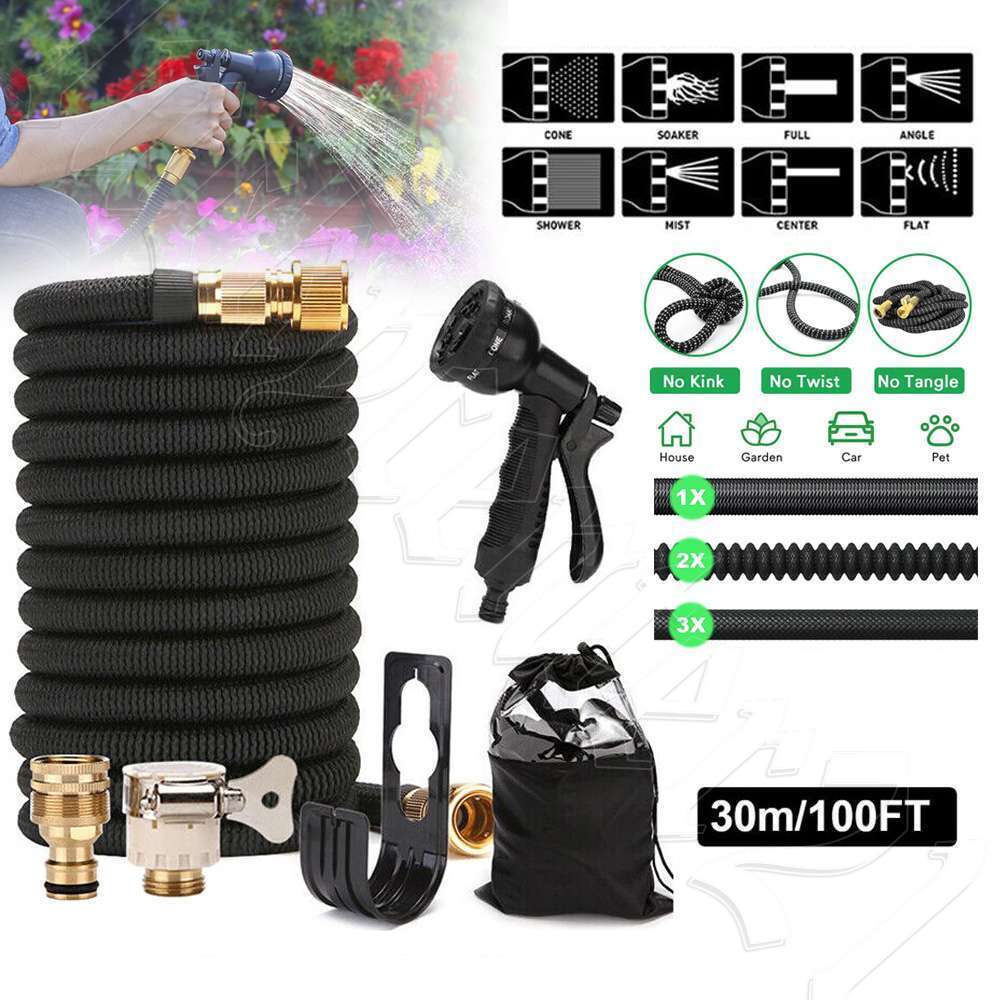 Pocket Hose Copper Bullet 100FT | With Spray Nozzle Gun | Expanding Garden Hose