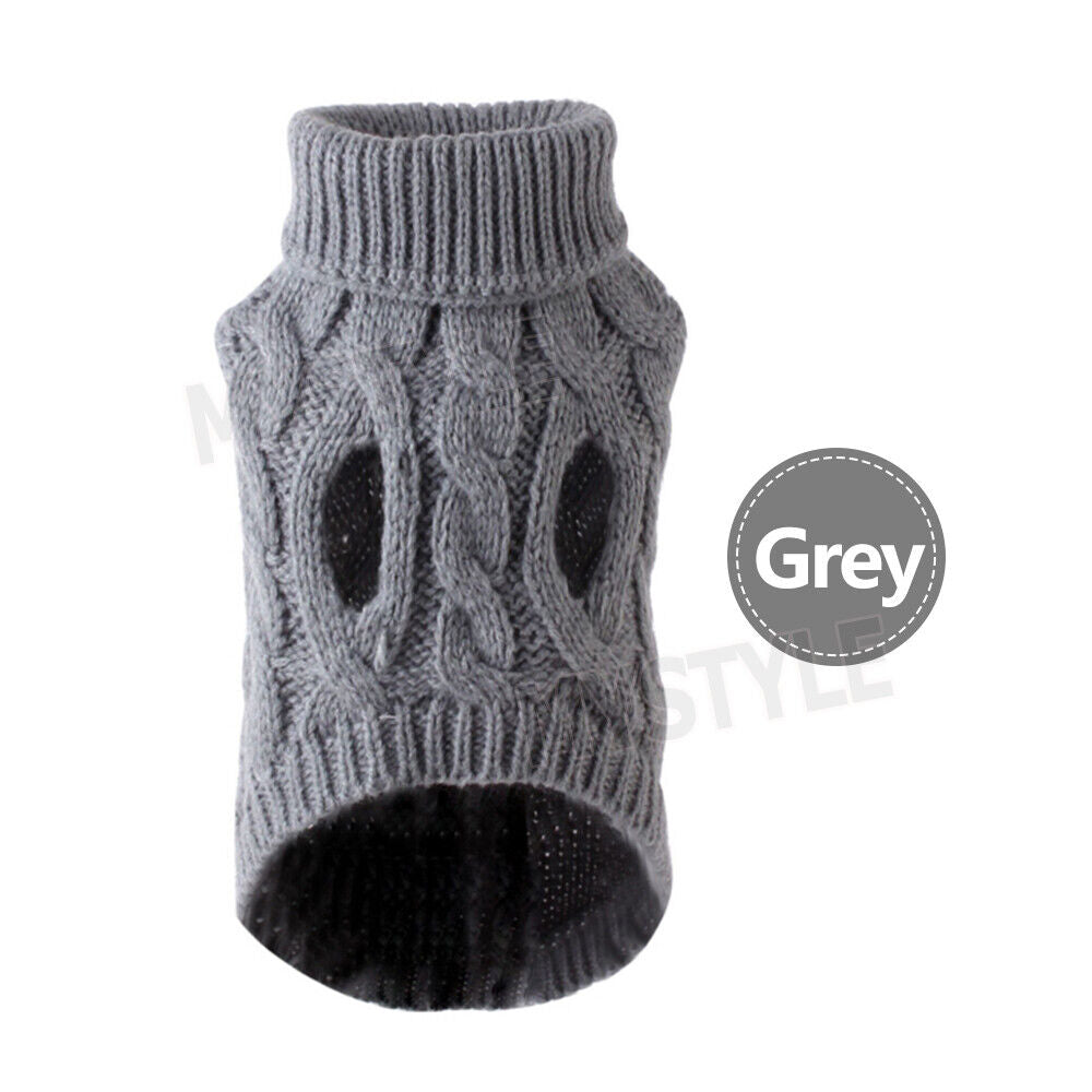 Winter Knitted Puppy Dog Jumper Warm Sweater Pet Clothes Small Dogs Coat Thermal