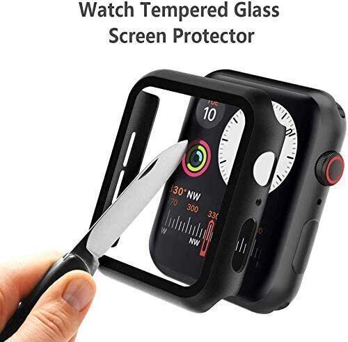 For Apple Watch iWatch SE 7 6 5 4 40/44/41/45mm Screen Protector Case Full Cover适用于 Apple Watch iWatch SE 7 6 5 4 40/44/41/45 毫米屏幕保护壳全盖