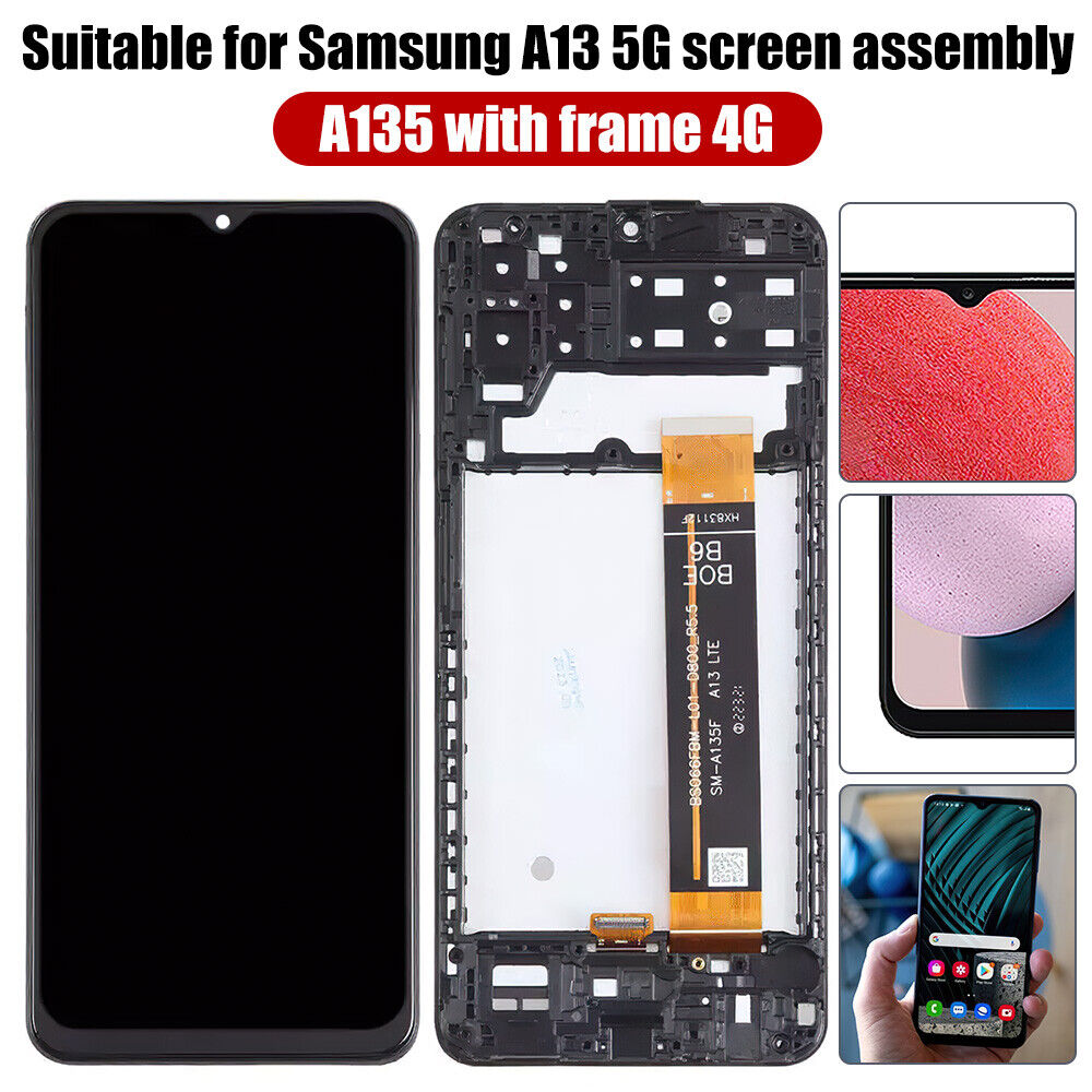 SAMSUNG GALAXY A13 4G SM-A135F LCD TOUCH SCREEN DIGITIZER FRAME REPLACEMENT