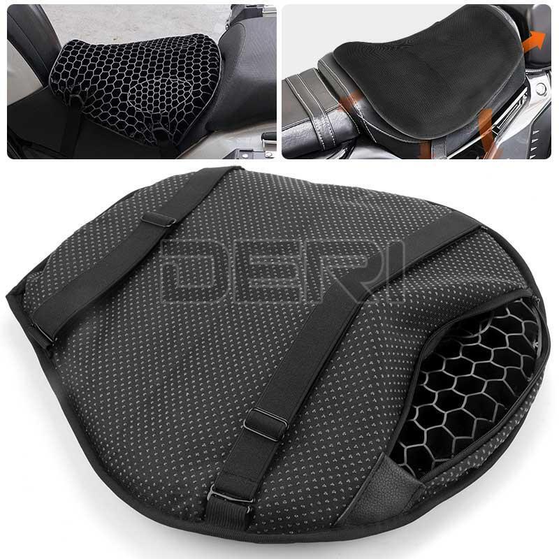 Motorcycle Seat Cushion Pillow Pad Cover Shock Absorb Gel Mat w/sleeve Motorbike