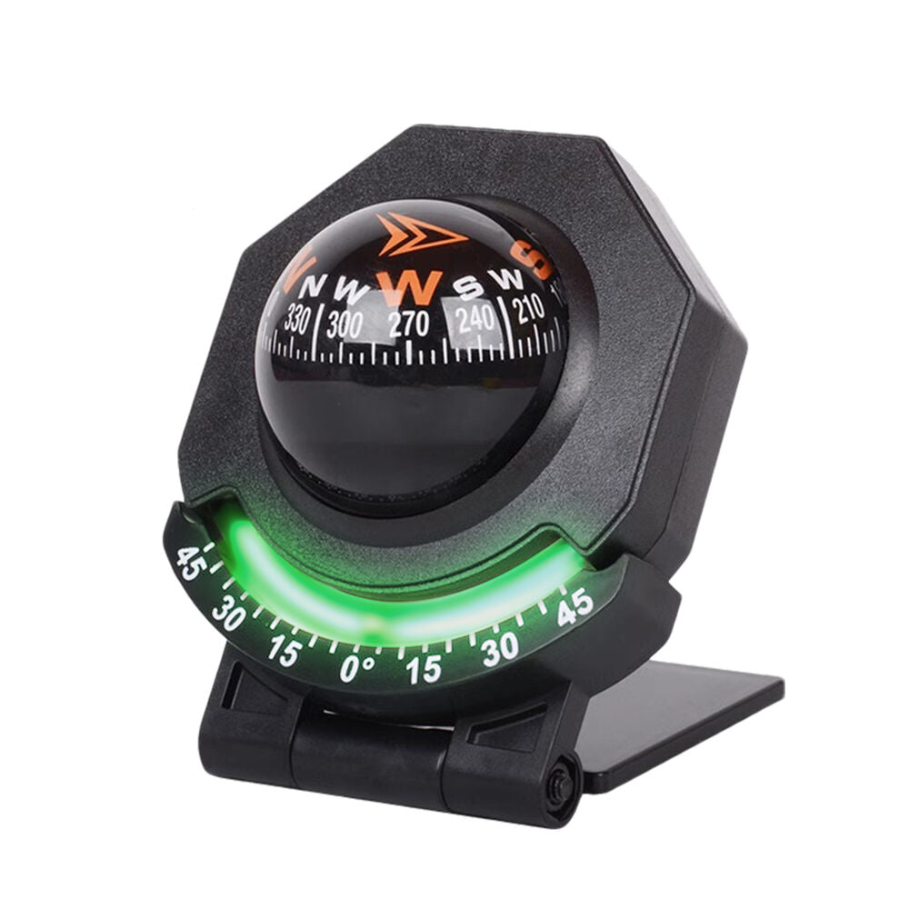 Marine Compass LED Light For Sail Ship Vehicle Car Boat Navigation Black