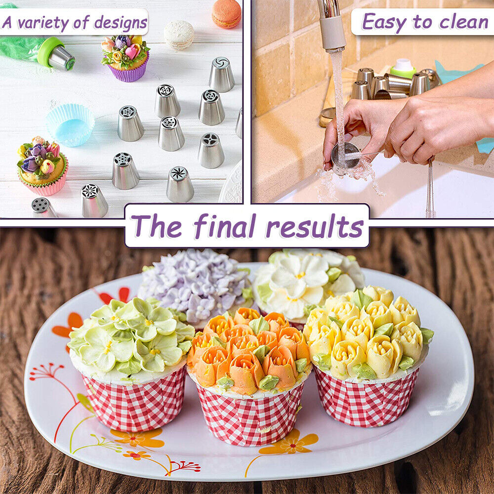 Russian Icing Piping Nozzles Cake Decorating Flower DIY Baking Pastry Tips Tools