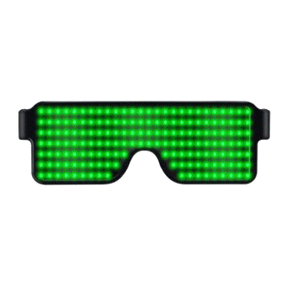 LED Light Up Flashing Neon Rave Glasses El Wire Luminous Sunglasses Party Disco