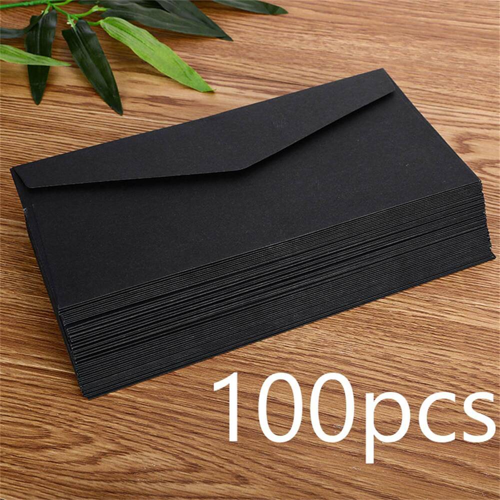 100PCS Mini Envelopes Small White Kraft Brown 82mm x 115mm Wedding RSVP Cards