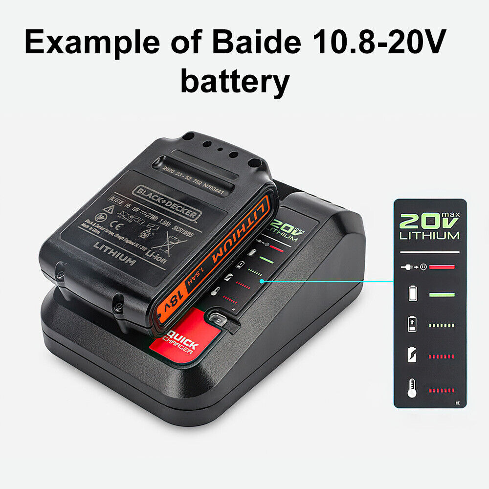 Battery Charger For Black & Decker BL2018 BL4018-XE Lithium-Ion BL1518