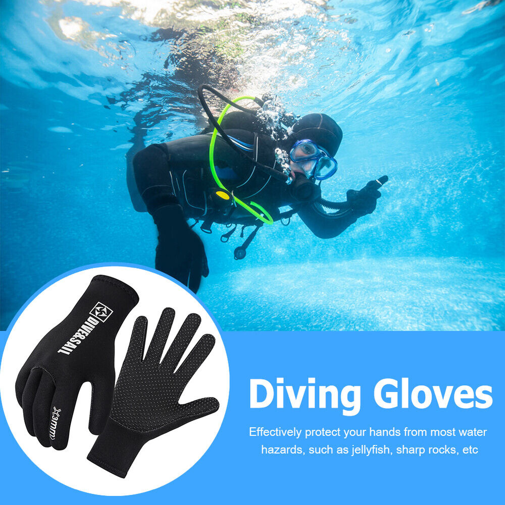 3mm Neoprene Gloves UV Protection Surfing Gloves for Diving Snorkeling Surfing