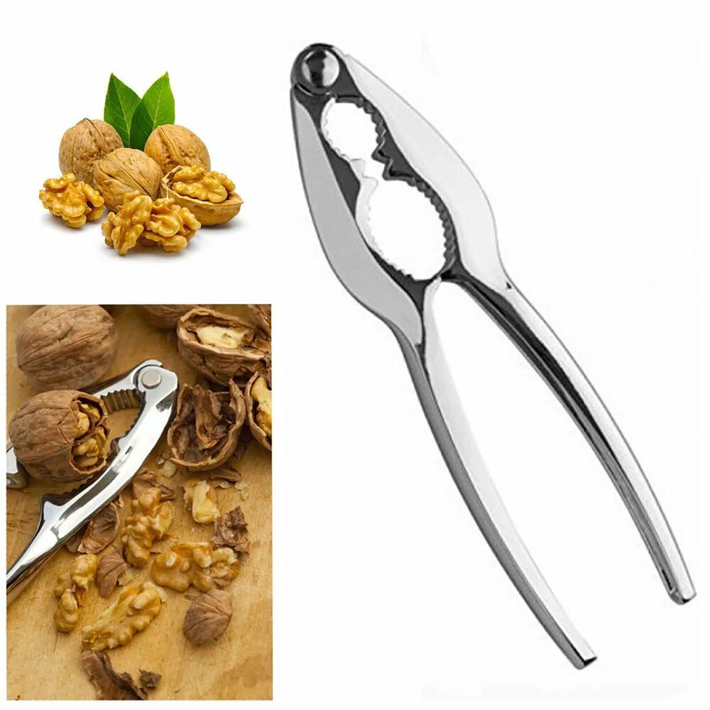 5X Nut Cracker Plier Sheller Opener Walnut Almond Chrome Kitchen NutCracker