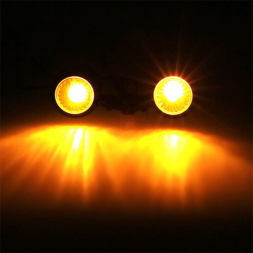 4X 12V Motorcycle Indicators Amber LED Turn Signal Light Universal Blinkers Lamp