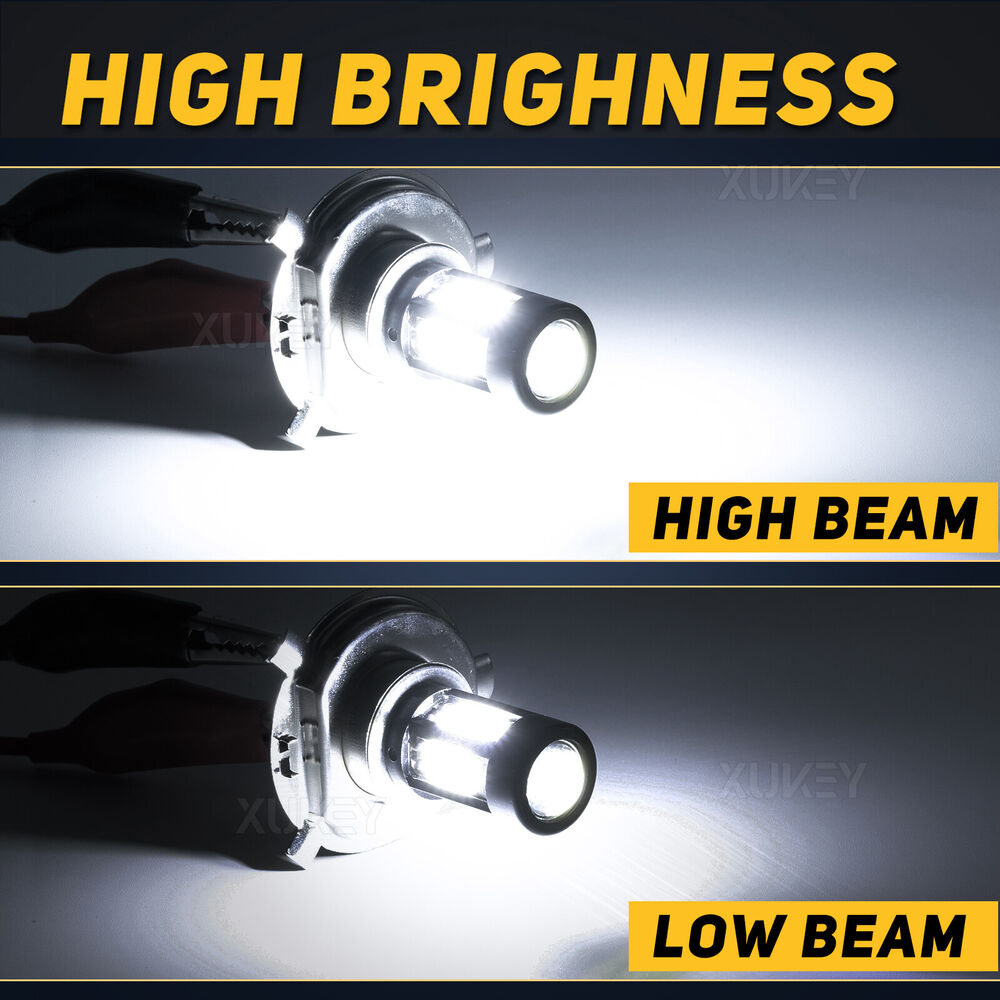 Motorcycle LED 6000K H4 HS1 Headlight LED Hi/Lo Beam Light Lamp White Bulbs Bulb