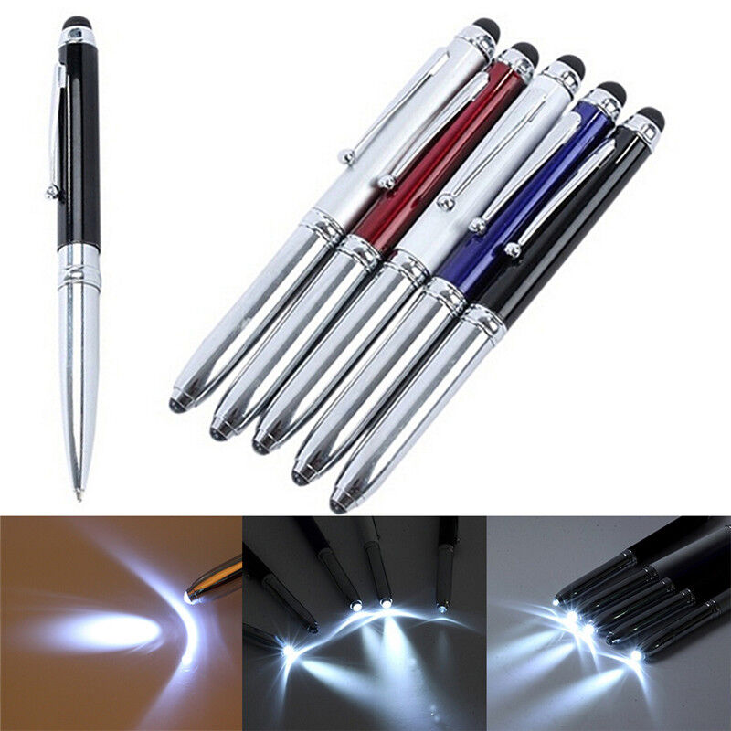 3 in 1 Touch Screen Stylus Ballpoint Pen With LED Flash Light For Iphongo