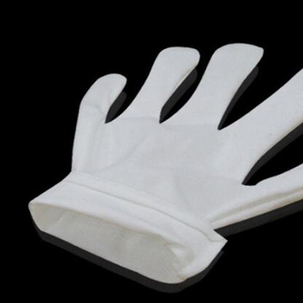 3 Pairs Handling Work Hands Protector Soft Costume Jewellery Cotton White Gloves