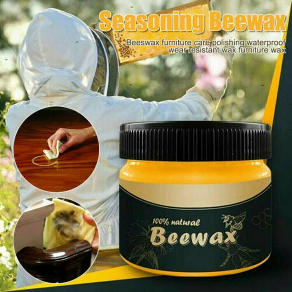 Natural Beeswax Home Wood Furniture Care Polishing Seasoning Bee Wax Traditional