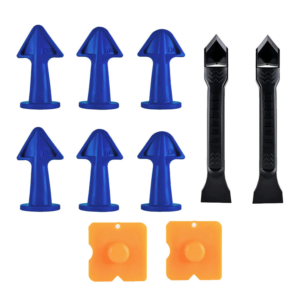 10PCS Caulk Nozzle Applicator Caulking Finisher Sealant Finishing Scraper Tools