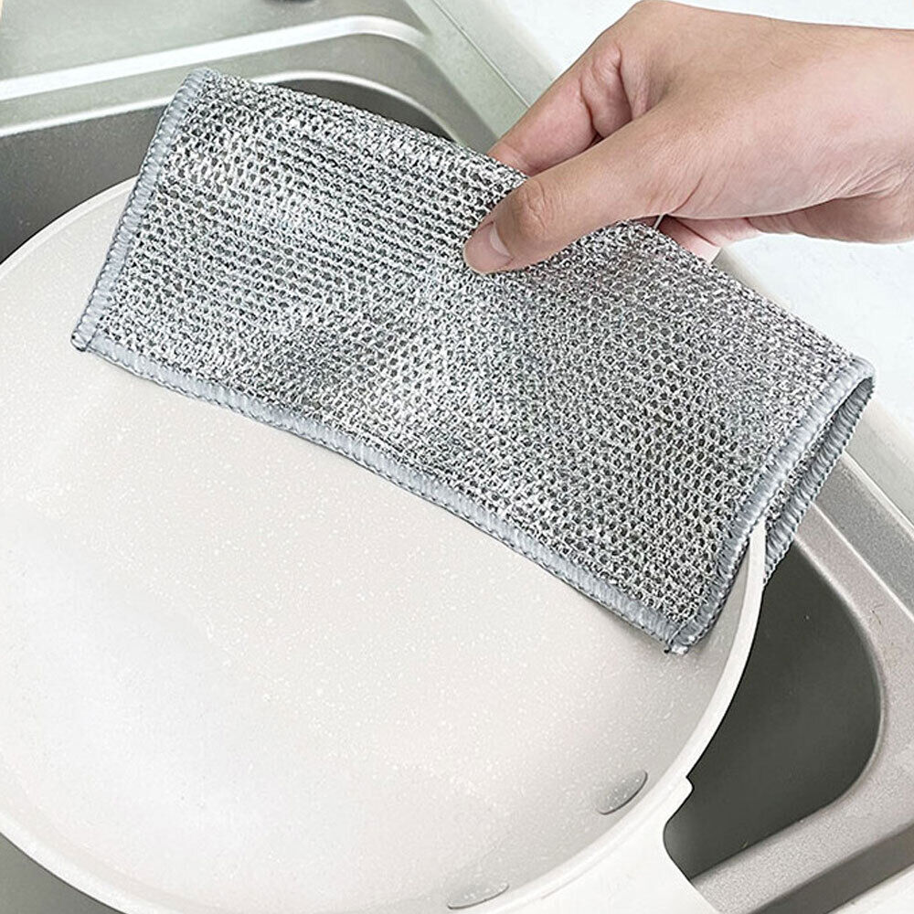 Multipurpose Wire Dishwashing Rags Scouring Washing Cloth for House Kitchen