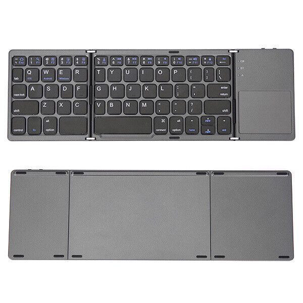 Mini Wireless Bluetooth Keyboard With Touchpad For iPad Samsung Tablet Foldable