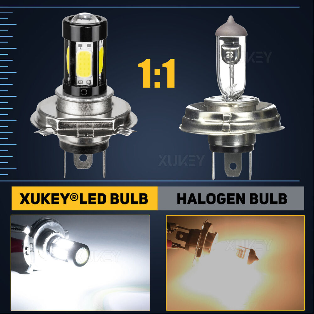 Motorcycle LED 6000K H4 HS1 Headlight LED Hi-Lo Beam Light Lamp White Bulbs 1PCS