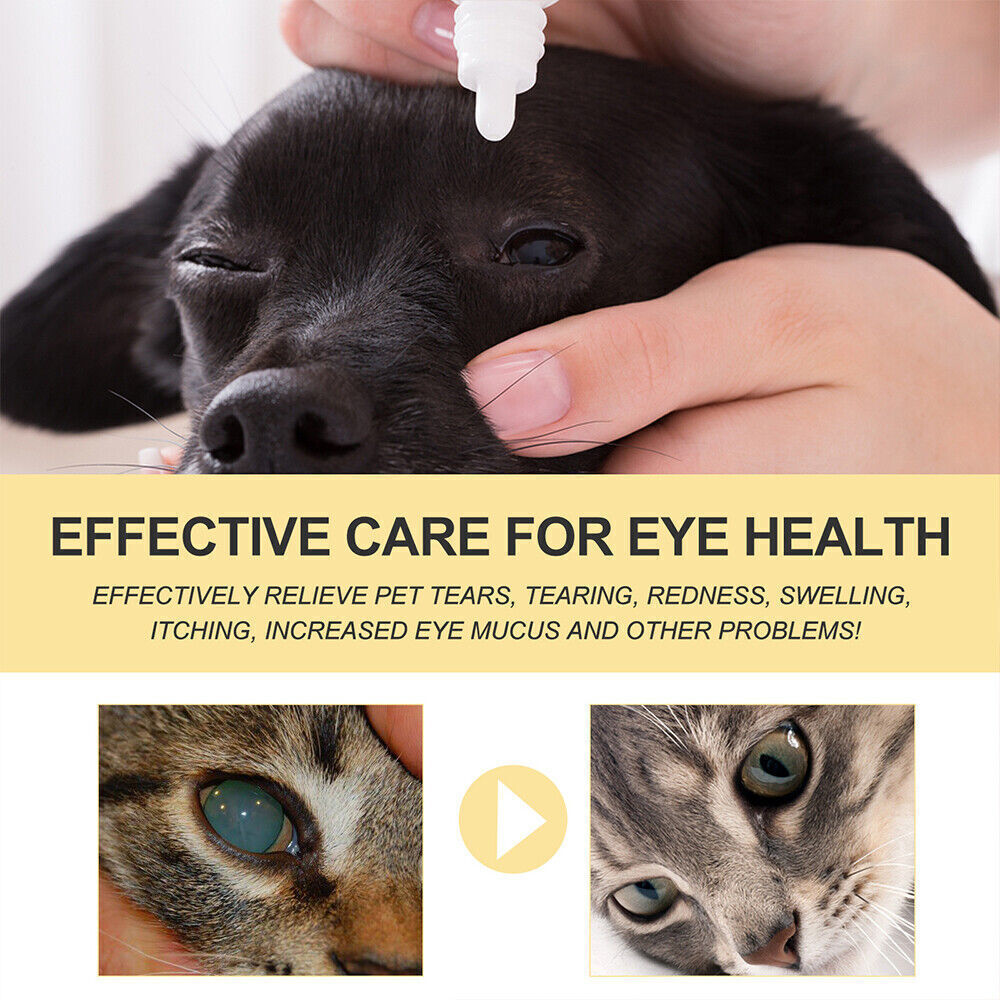 2x Eye Drops for Pet Anti Bacterial Viral and Fungal & Infections Dog Cat Eye Care╯