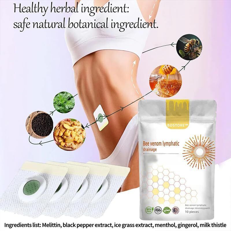 40pcs Bee Venom Lymphatic Drainage Fat Patch Slimming Body Slim Care Patches Women Men