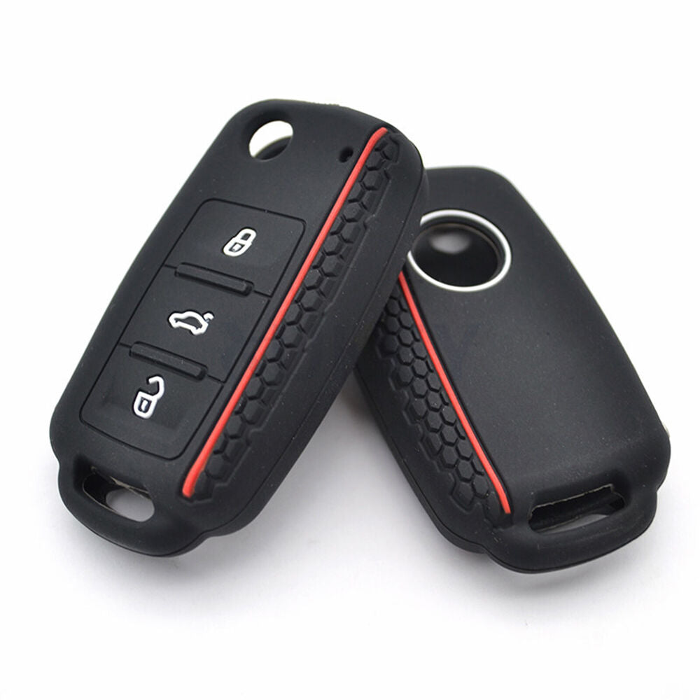 Silicone Key Case Cover Fob Protect Skin Remote For VW Golf /Jetta Tiguan Passat