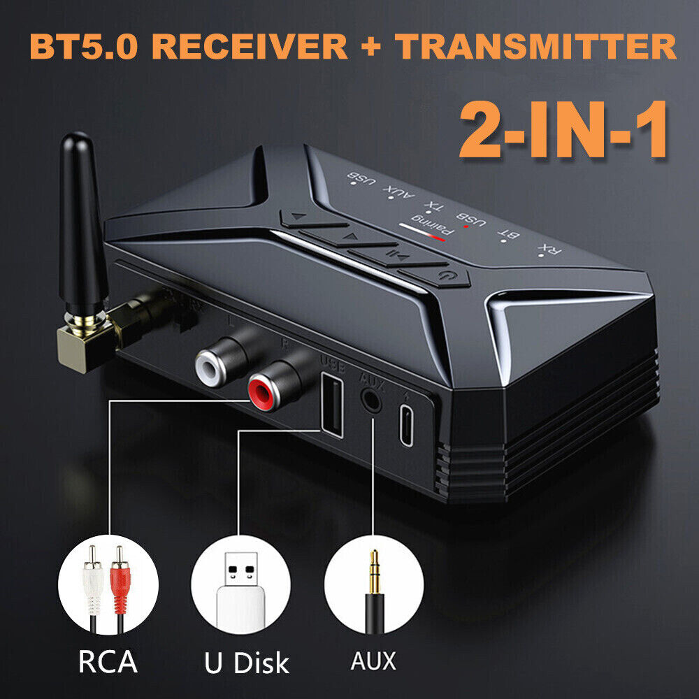 3.5mm Wireless Bluetooth Receiver Transmitter Music Audio HiFi Adapter Home PC