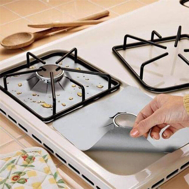 Reusable Foil Stove Clean Mat Reuseable Gas Oil Protector Liner Burner Cover