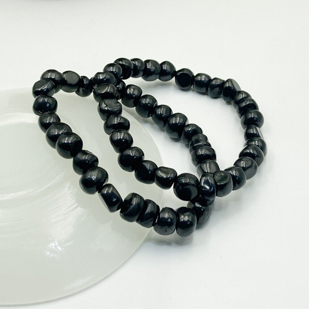 Shungite Bracelet Elite Shungite Bead Bracelet Stretchy Radiation Karelia