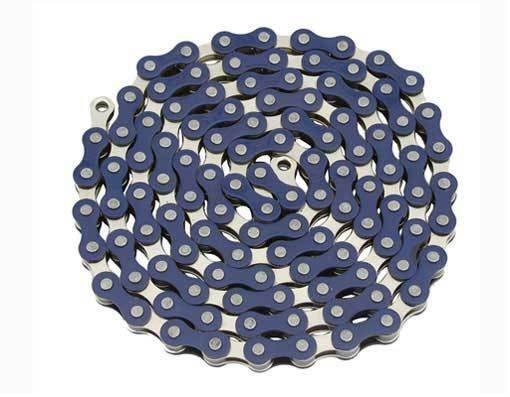 YBN S-410 Singlespeed Chain — 1/8" x 112 Links / Blue— Bike