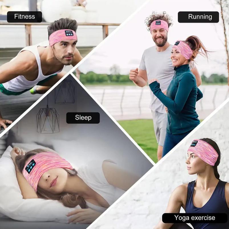 Sleep Mask Headphones Wireless Bluetooth Sports Headband Bass Speakers