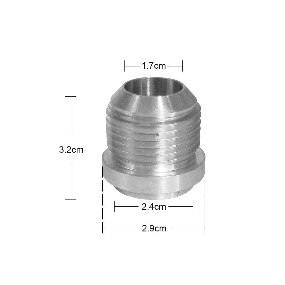 2x AN12 Male Aluminium weld on JIC bungs fitting -12AN JXSS032-12-A