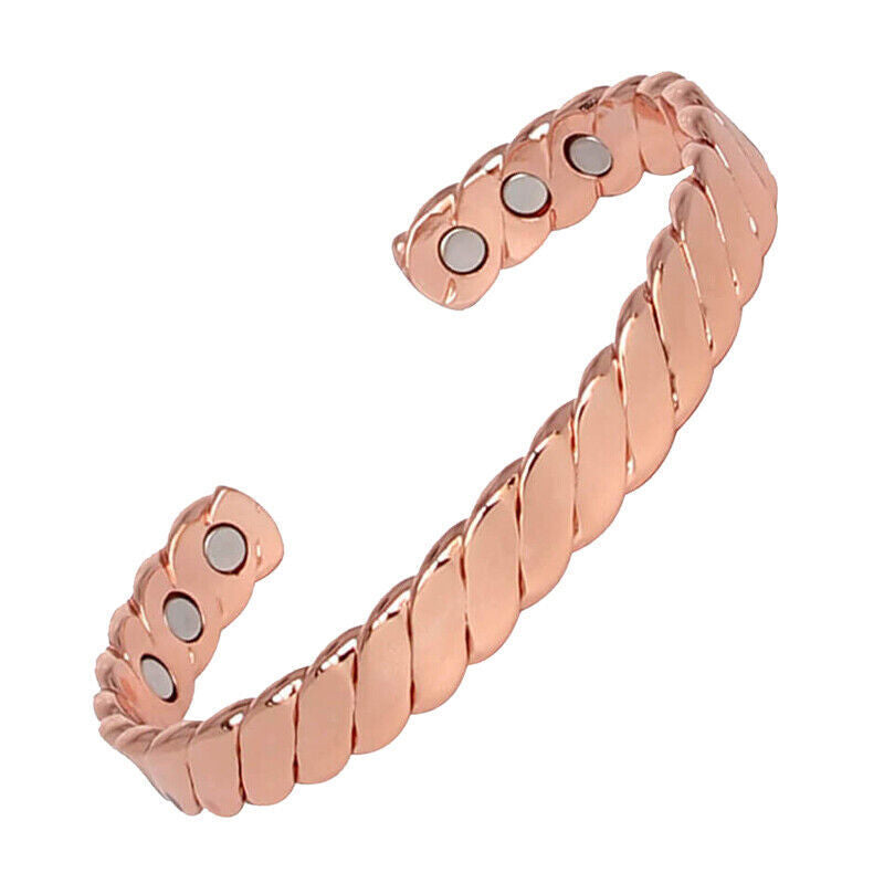 Men Women Copper Magnetic Bracelet Therapy Relief Arthritis Pain Healing Bangle