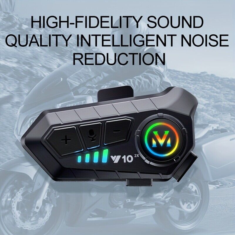 Motorcycle Handsfree Helmet Headset Bluetooth 5.3 Wireless Motorbike Headphone