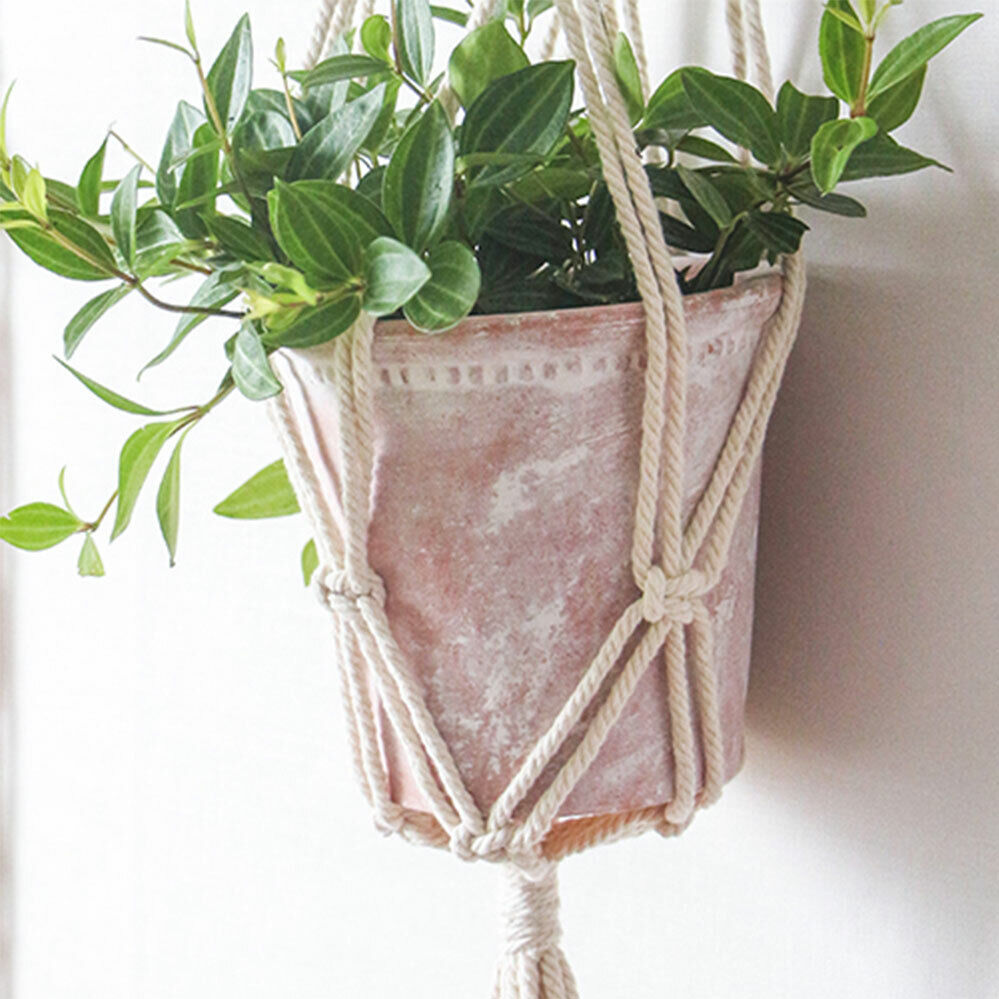 Plant Hanger Macrame Hanging Planter Basket Pot Holder Hemp Rope Braided