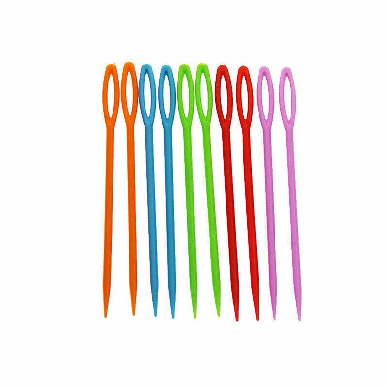 Mix Colour 20PCS Plastic Darning Threading Weaving Sewing Needles Great for Kids