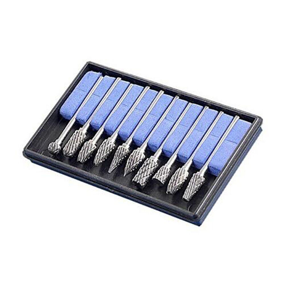 10x Tungsten Steel Solid Carbide Burrs For Dremel Rotary Bit Accessories Tool