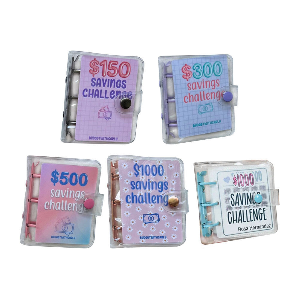 Mini Cash Envelope Challenge Binder Budget Binder Savings Book Save $1000-150